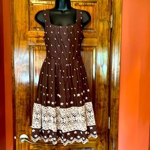 NWOT Cotton Embroidered Sun Dress